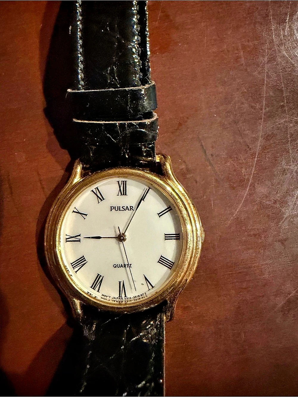 Pulsar Gold-Tone Watch Black Strap
AS IS UNTESTED